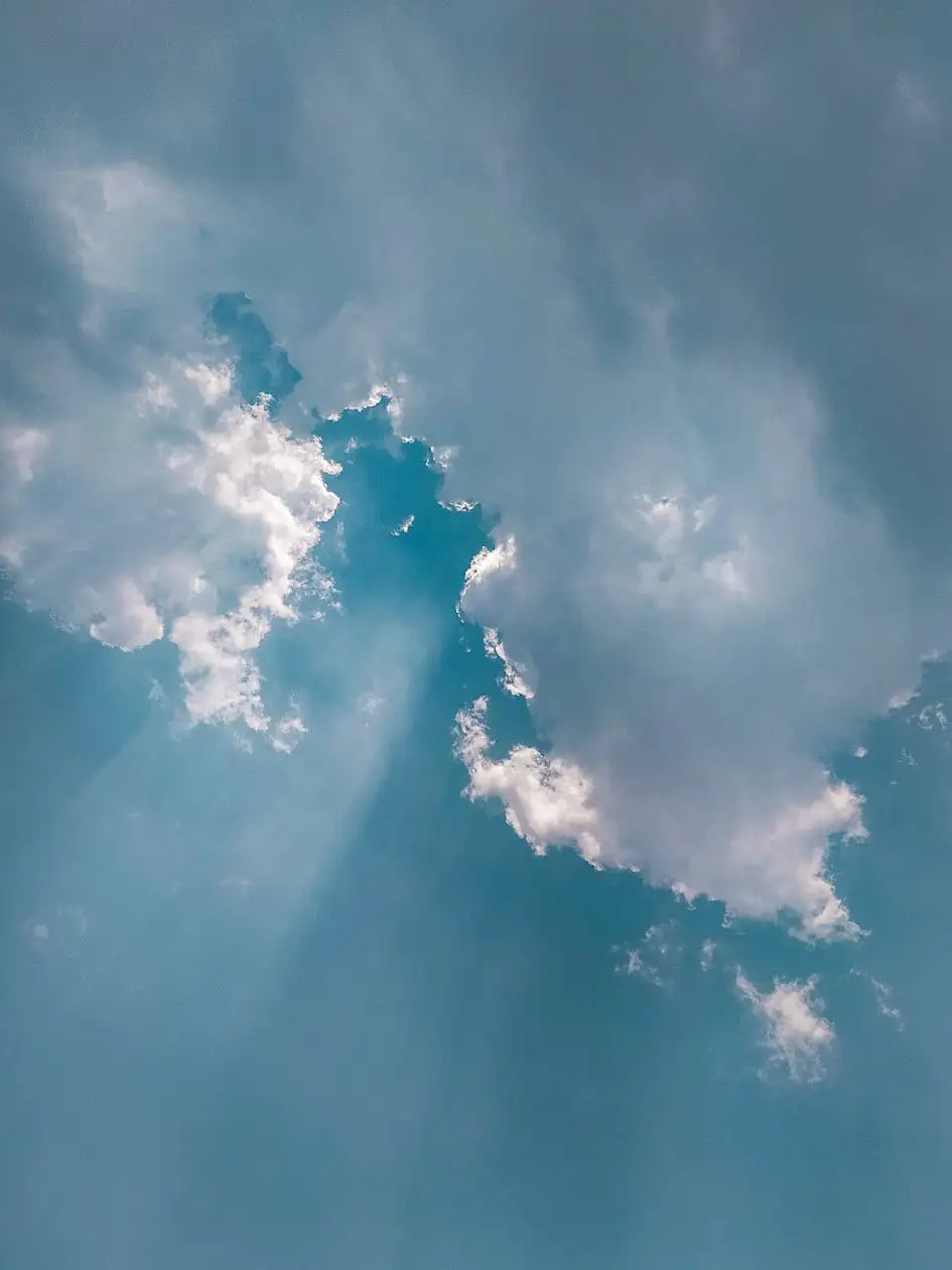 heavenly blue sky