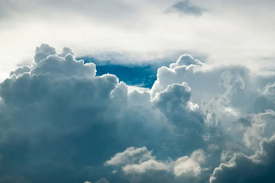 heavenly blue sky